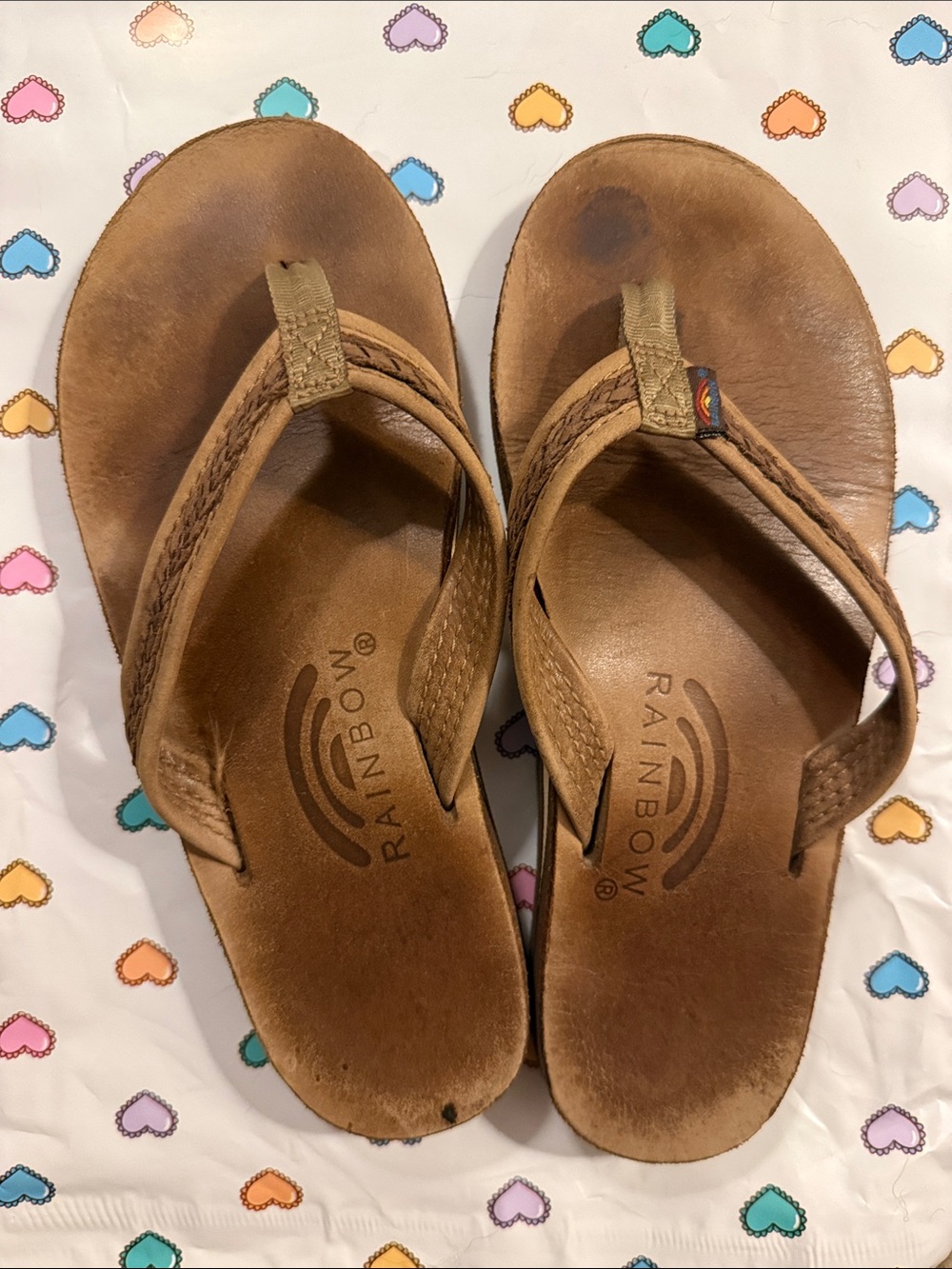 Rainbow Women's Tan/Brown Leather Thong Sandals